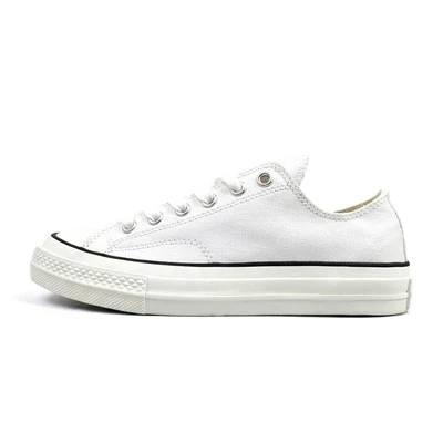 Effen witte lage comfortabele canvas schoenen unisex